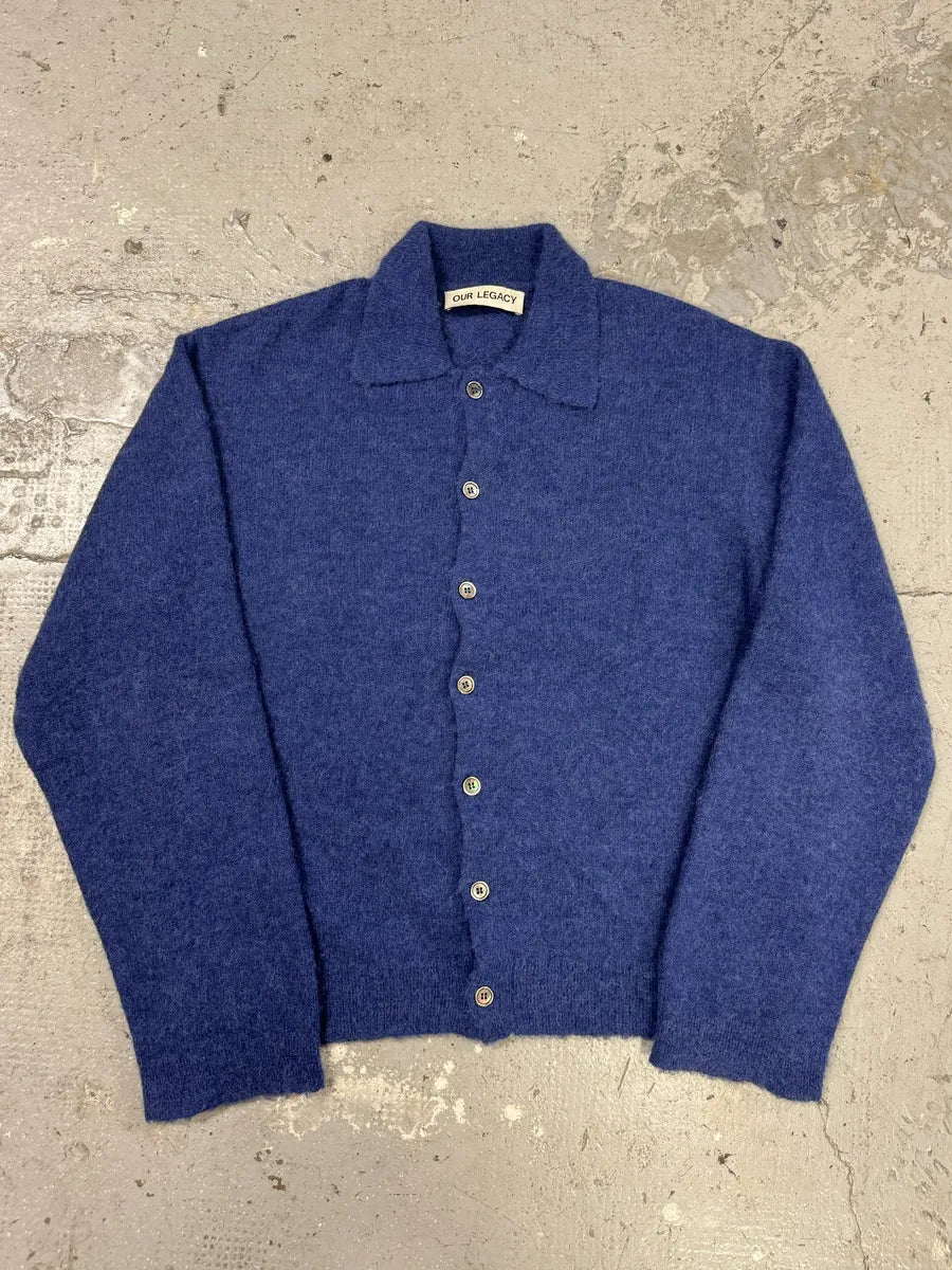 Our Legacy Blue Royal Wool Knit Cardigan (L) VpyTVFN 9