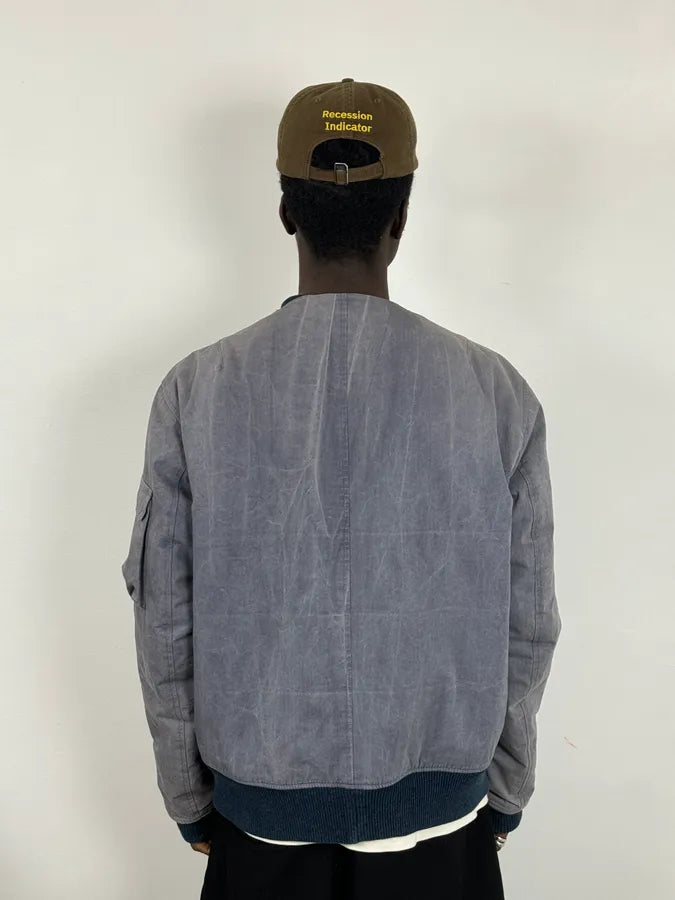 Our Legacy Dyed Blue Eroded Bomber Jacket HzMGfPW 1