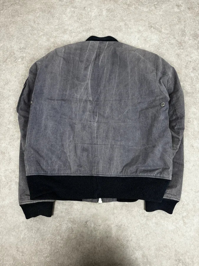 Our Legacy Dyed Blue Eroded Bomber Jacket HzMGfPW 3