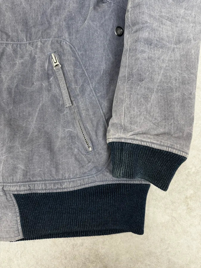 Our Legacy Dyed Blue Eroded Bomber Jacket HzMGfPW 7