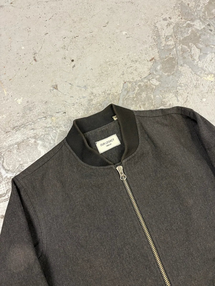 Our Legacy Grey Wool Bomber Jacket enrEAVi 5