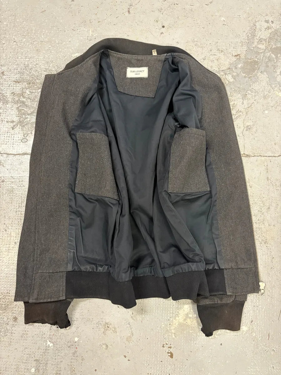 Our Legacy Grey Wool Bomber Jacket enrEAVi 9