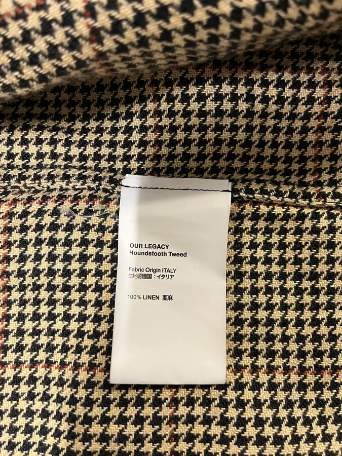 Our Legacy Houndstooth Light Minimalist Jacket (S/M) qfelgMf 8