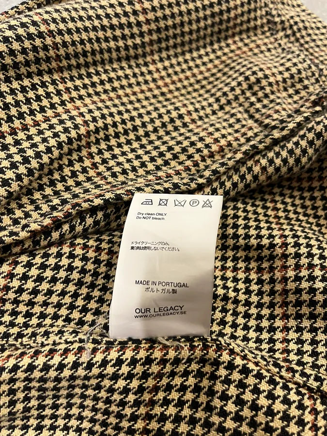 Our Legacy Houndstooth Light Minimalist Jacket (S/M) qfelgMf 9