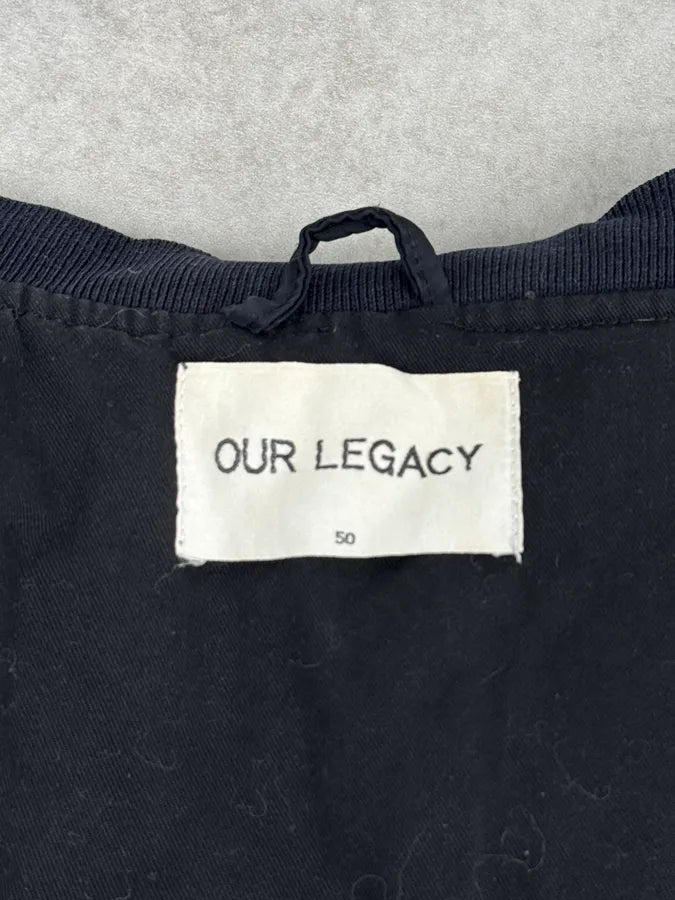 Our Legacy Midnight Shine Navy Nylon Bomber Jacket AcJDAjb 9