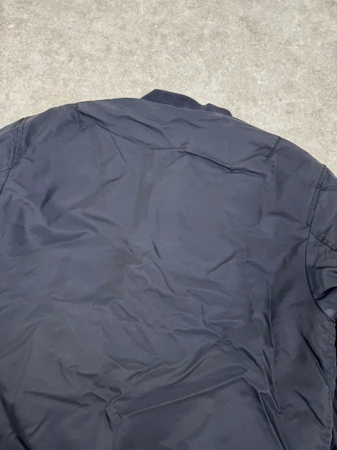 Our Legacy Midnight Shine Navy Nylon Bomber Jacket AcJDAjb 5