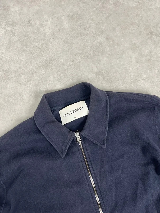 SS2016 Our Legacy Navy Interlock Zip-up Jacket eQLImbT 4