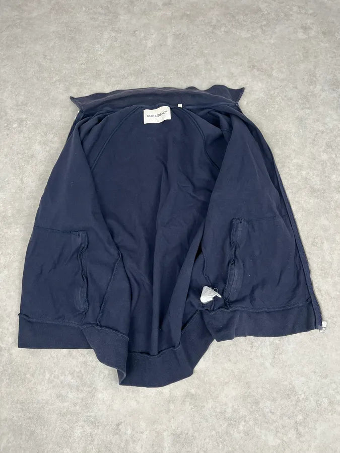SS2016 Our Legacy Navy Interlock Zip-up Jacket eQLImbT 7