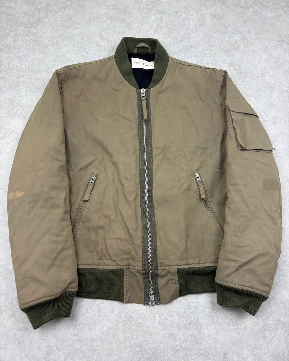 FW2014 Our Legacy Olive Aviator Bomber Jacket FhWHWHx 0