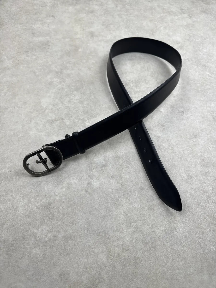Cesare Paciotti Black Leather Oval Dagger Belt ovqJLBlV 1