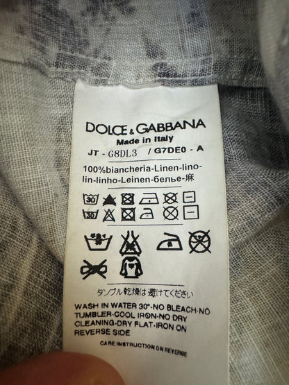 SS2014 Dolce & Gabbana Medieval Contemporary Linen Shirt (S) - 5