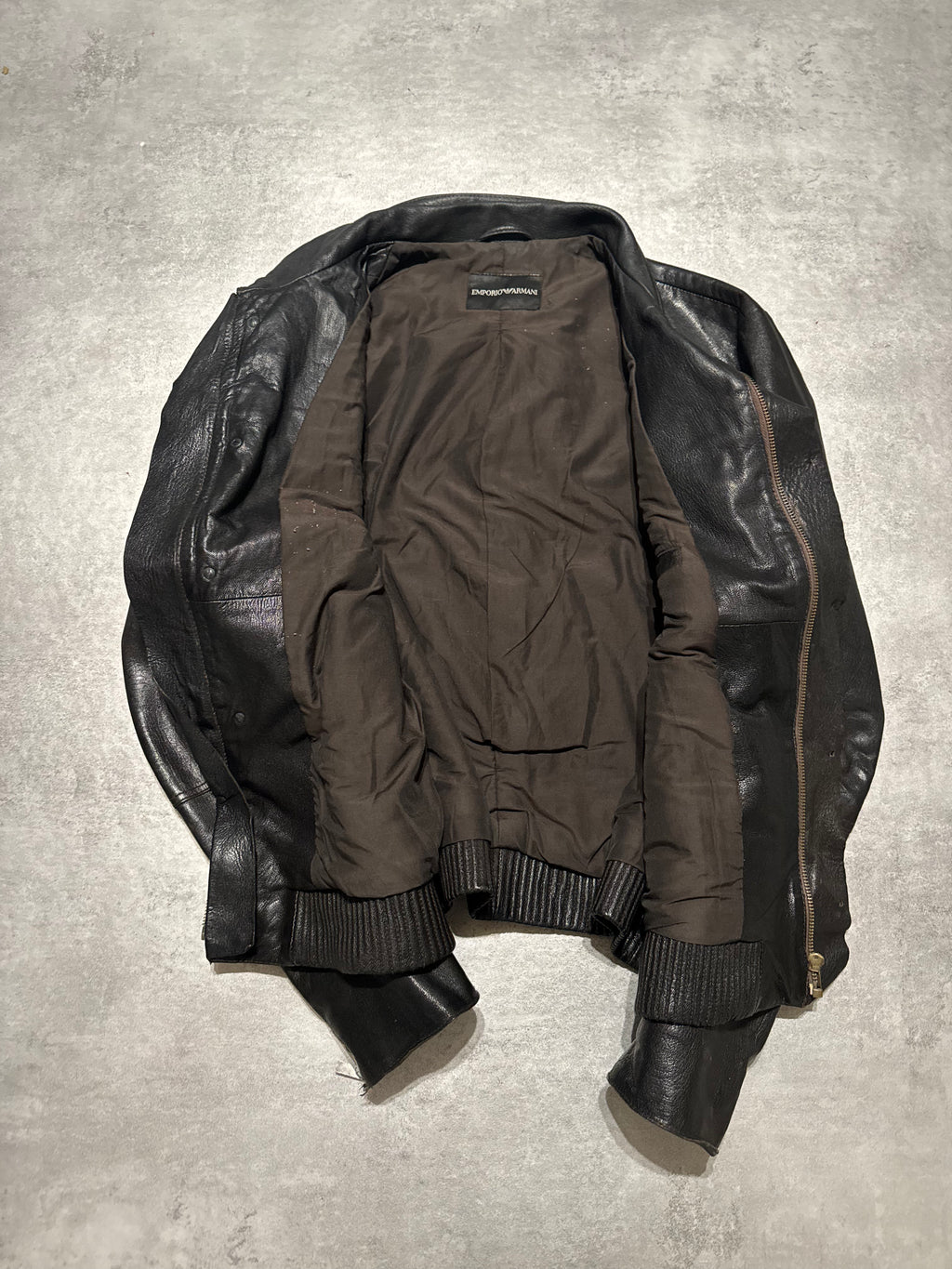 AW2008 Emporio Armani Obscure Premium Alpha Leather Jacket (M/L) - 12