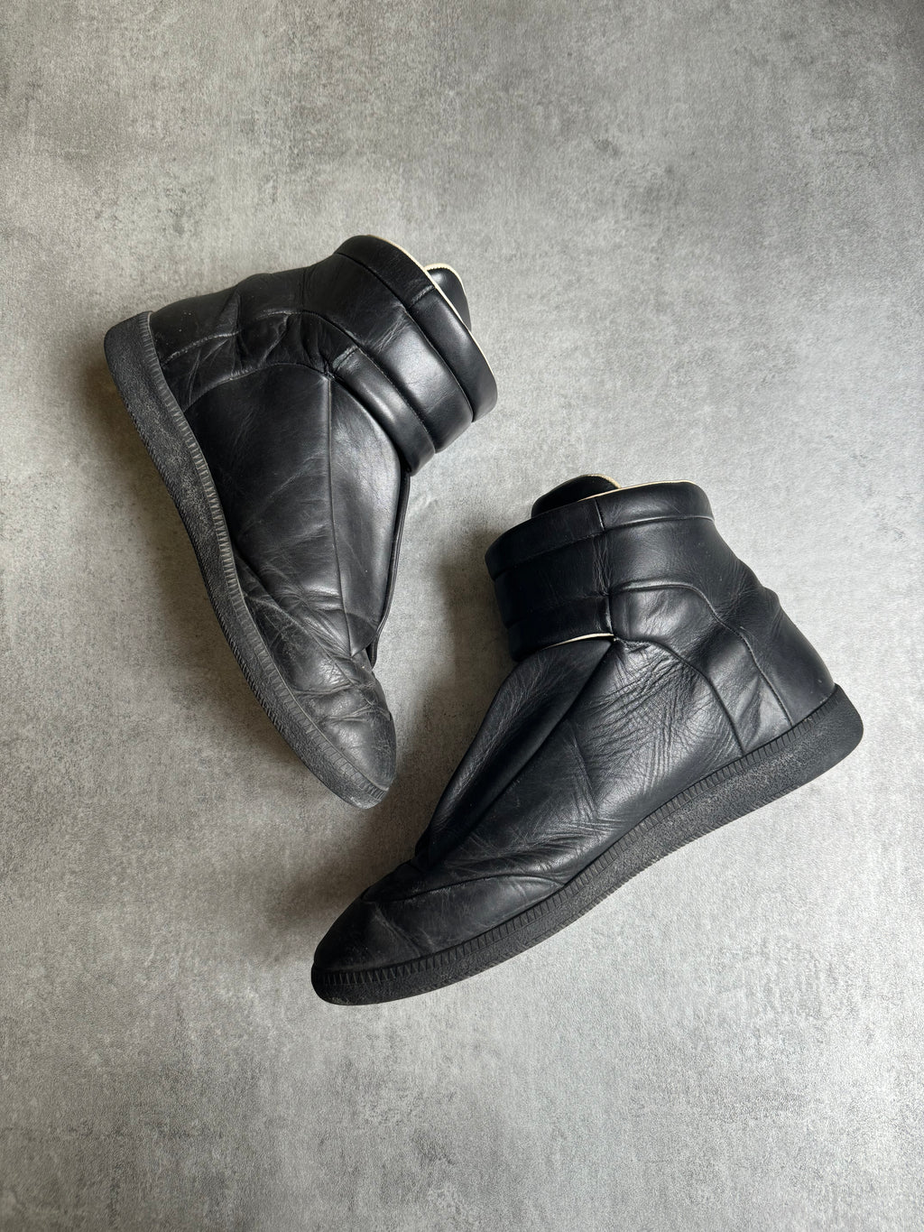 Maison Margiela Future High Black Leather (46eu/us12) – Dolce Vita Hub Maison Margiela Future High Black Leather (46eu/us12) – Dolce Vita Hub
