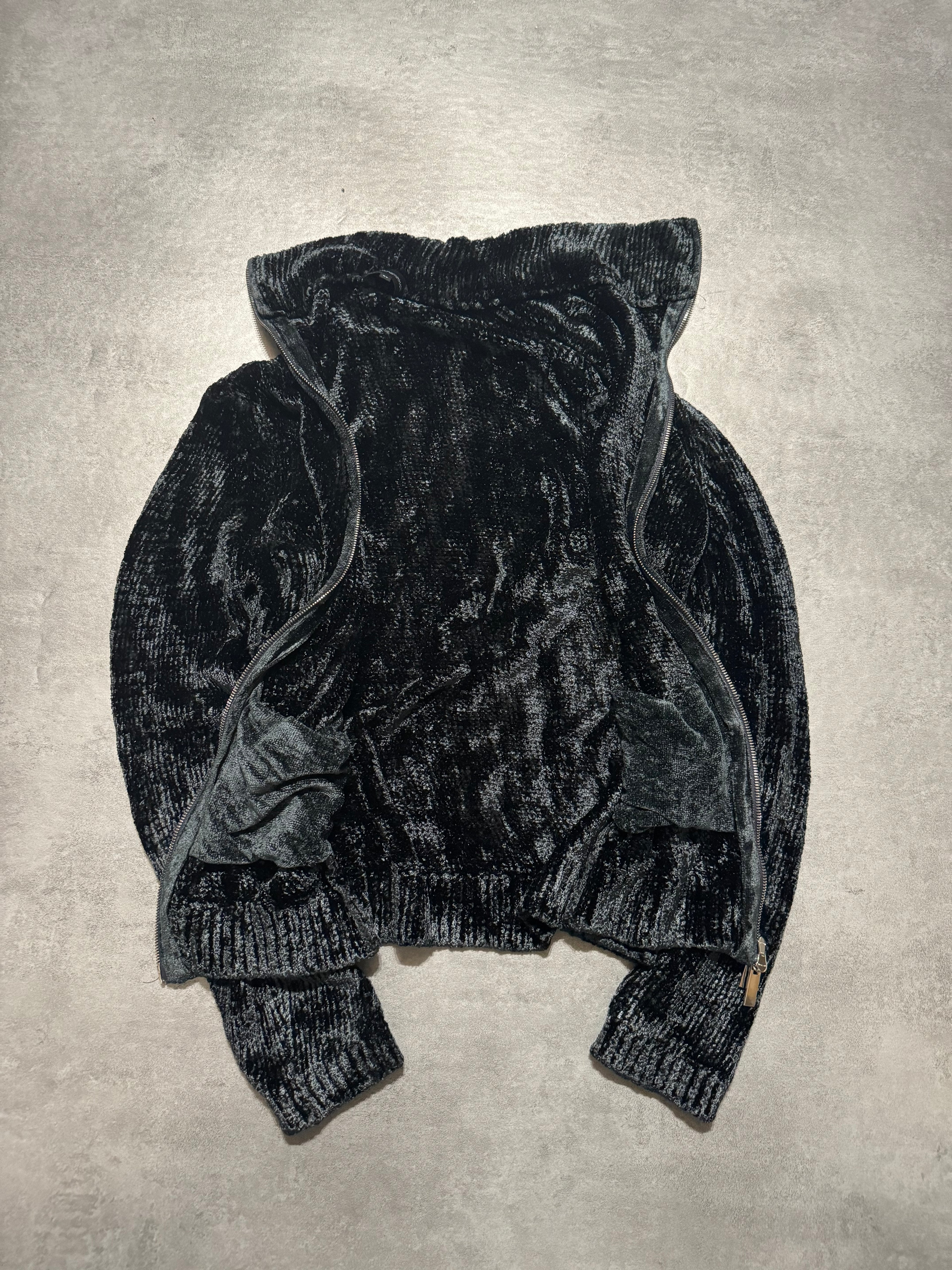 AW2020 Emporio Armani Dark Green Cozy Zip-Up Sweater  (M) - 3