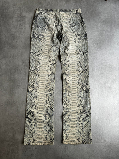 AW2002 Roberto Cavalli Aero Scales Python Effect Pants (S) - 3