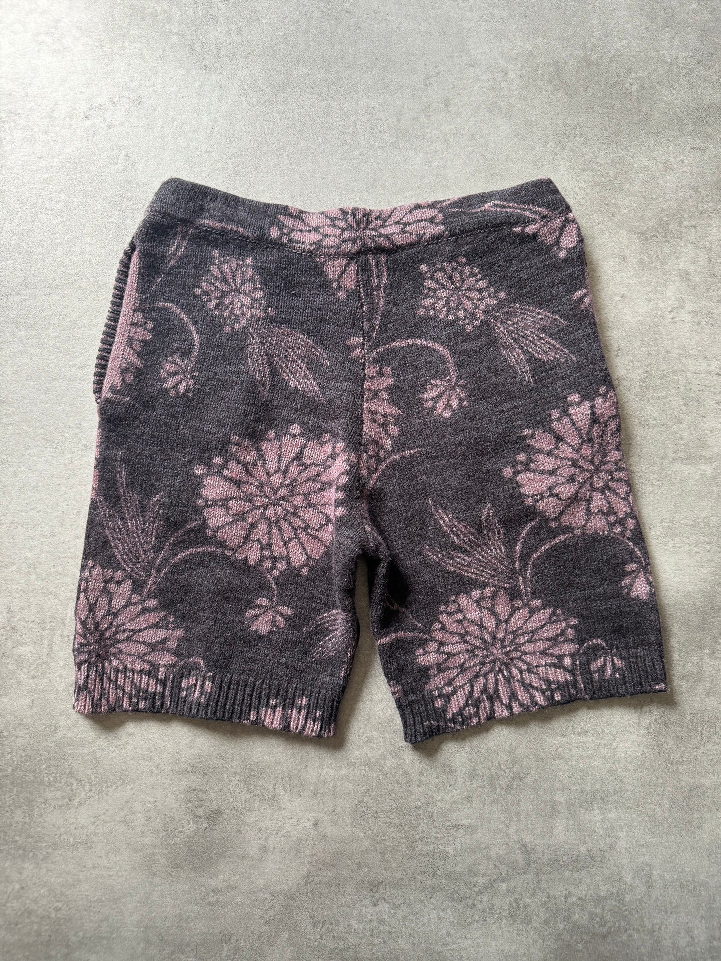 SS2014 Dries Van Noten Purple Flowers Relaxed Shorts (M) - 3