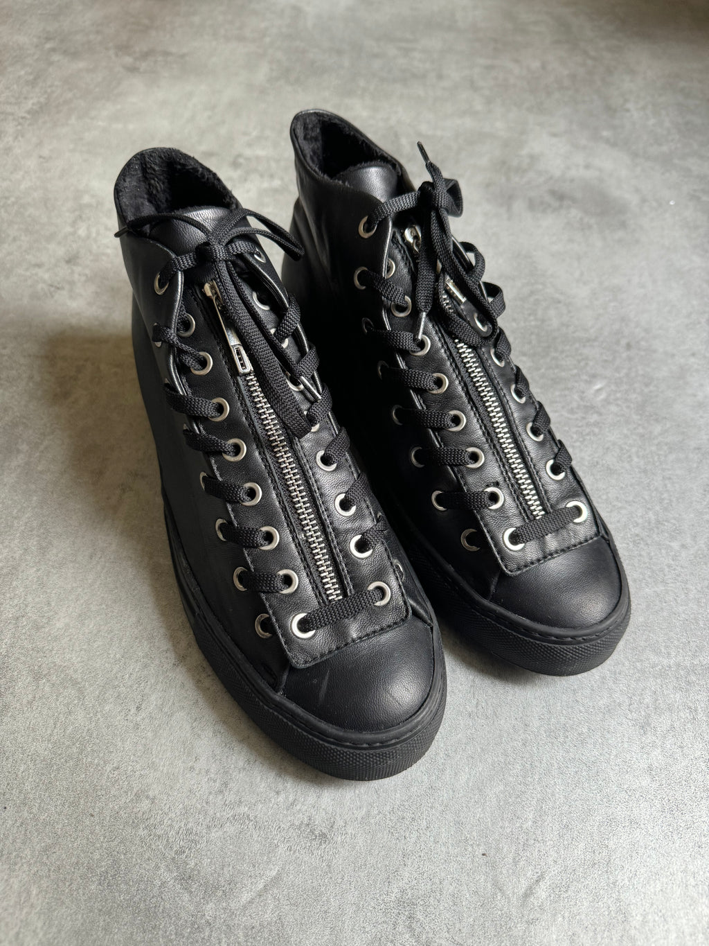 Dirk Bikkembergs Tracy Zipped Black Leather Shoes (41) - 2
