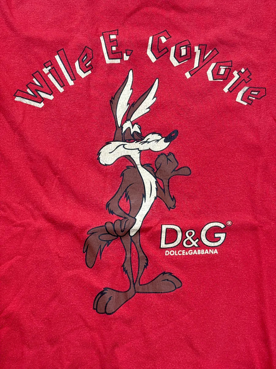 SS2006 Dolce & Gabbana Red Wile E. Coyote Road Runner Ringer T-Shirt pDVVVqMs 7