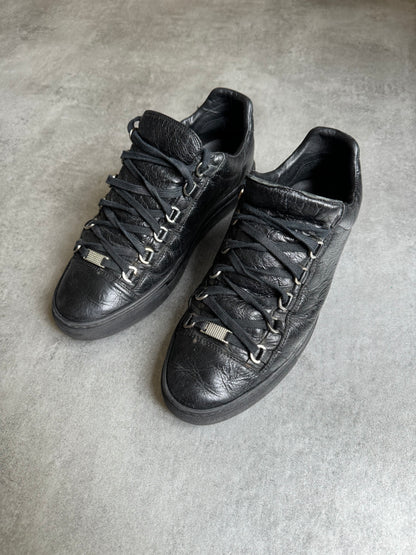 Balenciaga Arena Low Black Leather Shoes (42) - 10