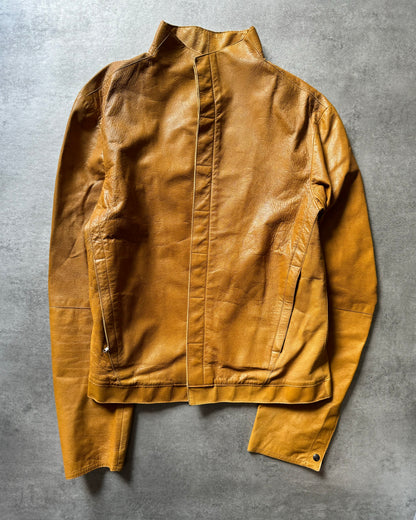 1990s Emporio Armani Pure Camel Leather Jacket (M) - 2