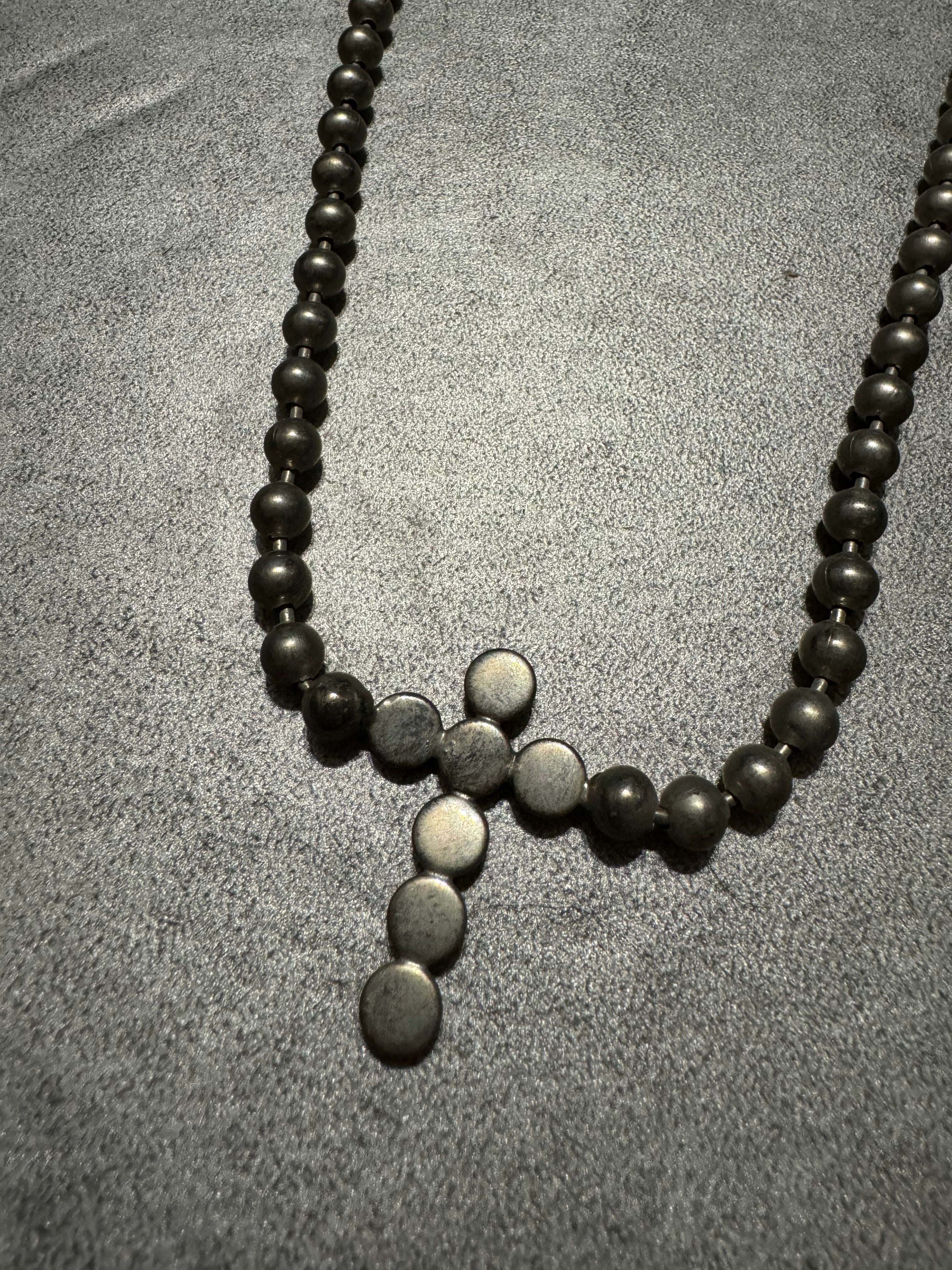 SS2011 Emporio Armani Dark Cross & Grey Avant-Garde Necklace  (OS) - 2