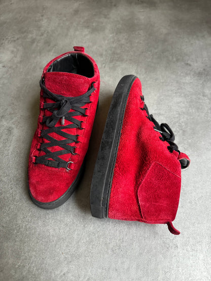 Balenciaga Arena High Red Suede Leather Black Sole (42,5) - 2