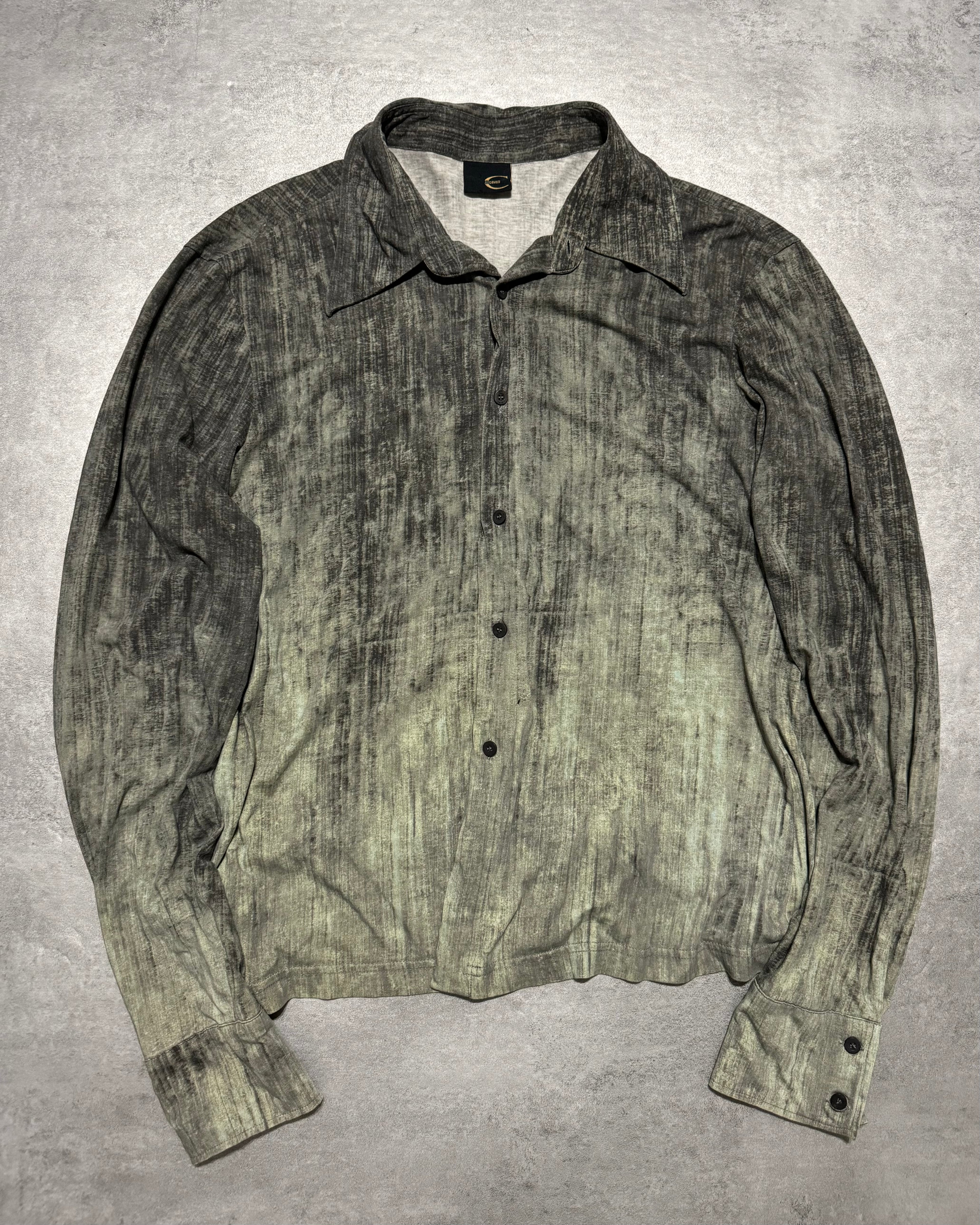 2000s Cavalli Blue Gradient Relaxed Shirt (M) - 3