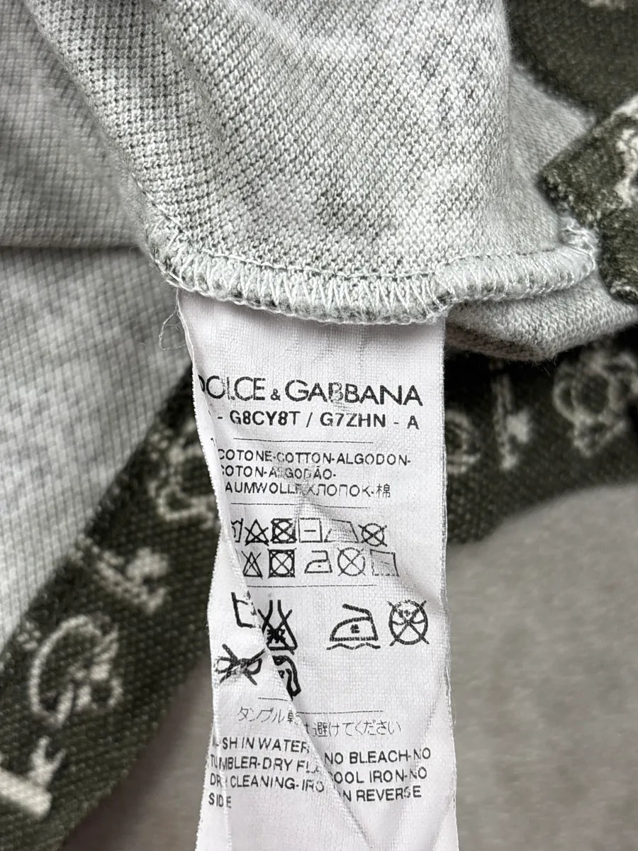 2010s Dolce & Gabbana Olive Key Print Contrast Collar Polo pVvekBXC 9