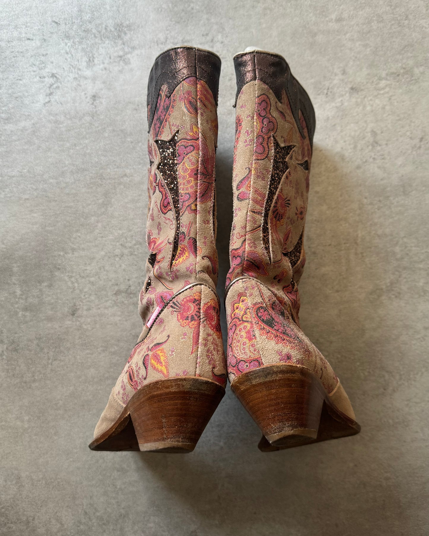 2000s Roberto Cavalli Cow-Boy Glamour Boots (37) - 3