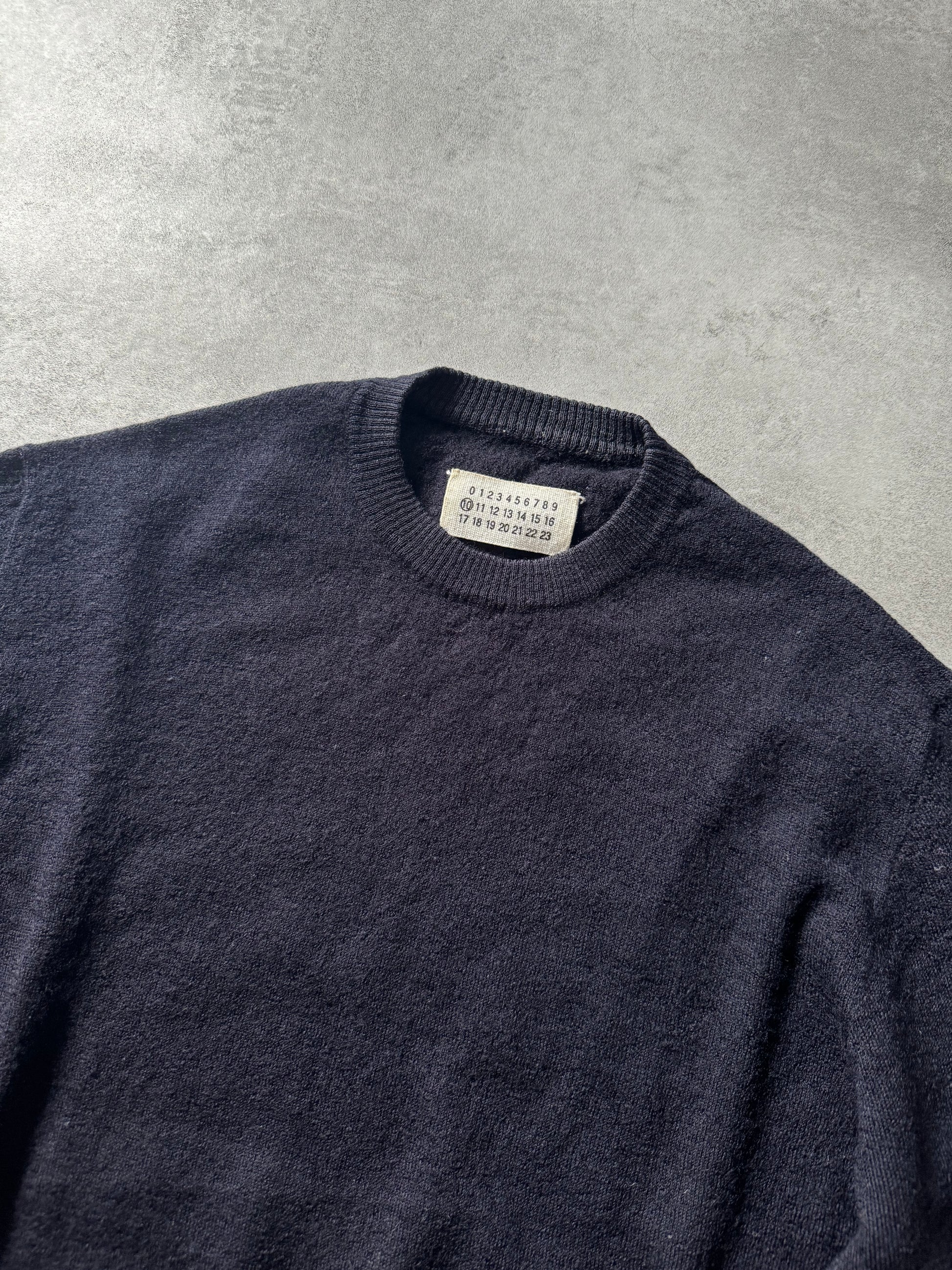 2000s Maison Martin Margiela Navy Wool Sweater (L) - 6