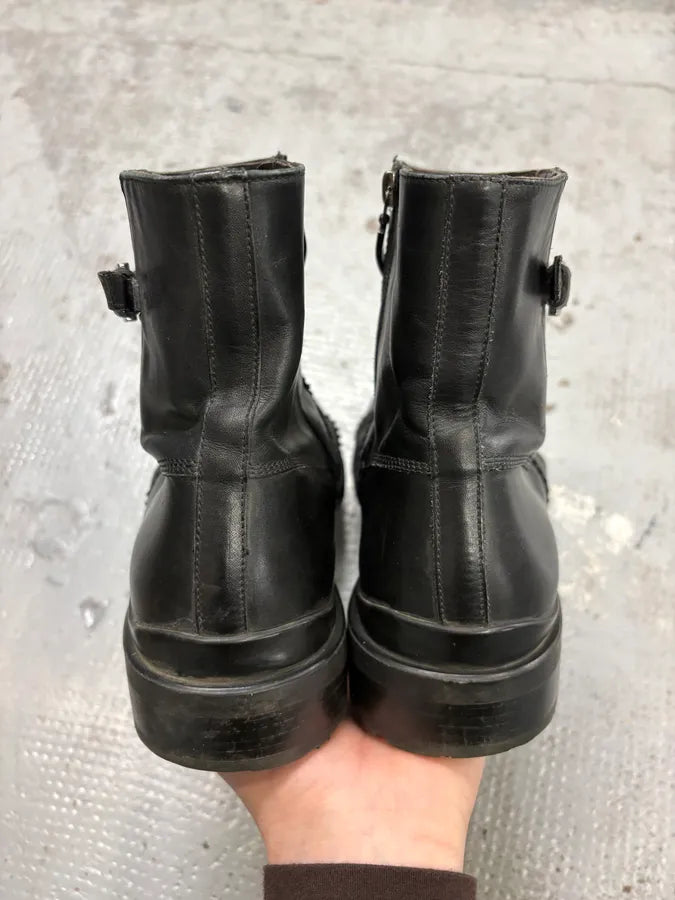 Paciotti Black Leather Harness Chelsea Boots cqPnKPg 8