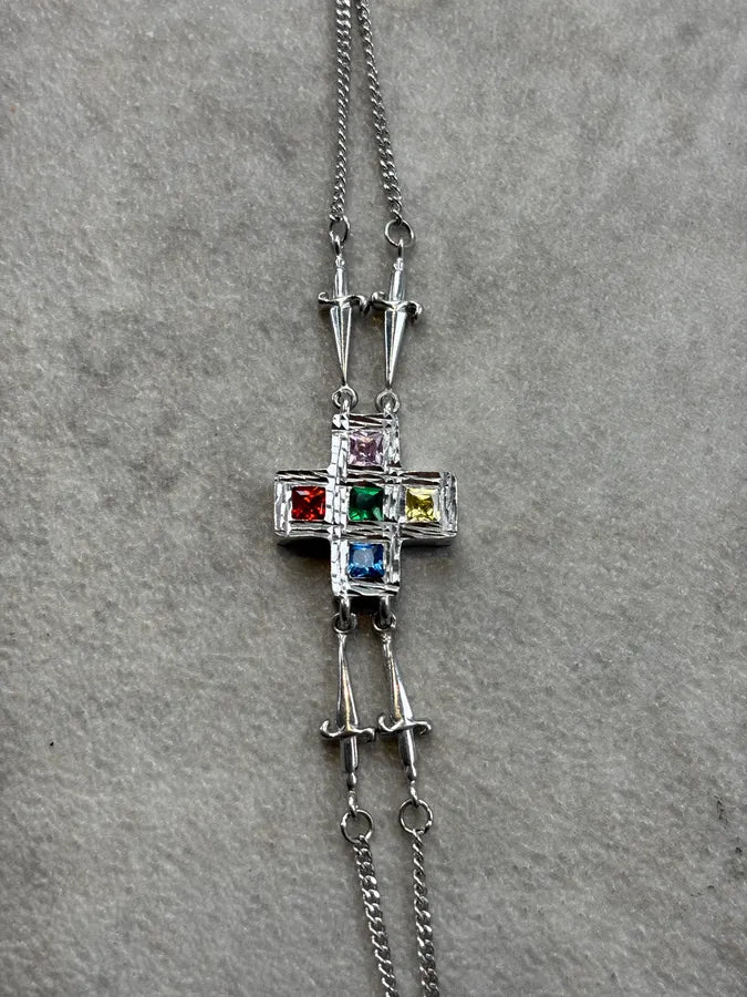 Cesare Paciotti Cross Multicolor Dagger Bracelet BZGstBN 4