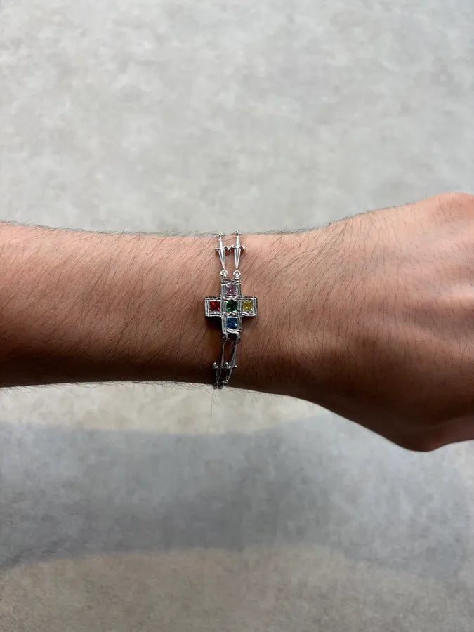 Cesare Paciotti Cross Multicolor Dagger Bracelet BZGstBN 3