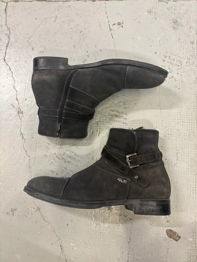 Paciotti Grey Suede Chelsea Boot Fur-Lined Size 44.5 RscHABt 2