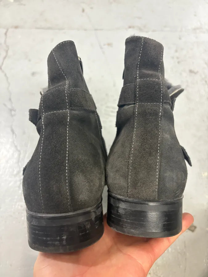 Paciotti Grey Suede Chelsea Boot Fur-Lined Size 44.5 RscHABt 5