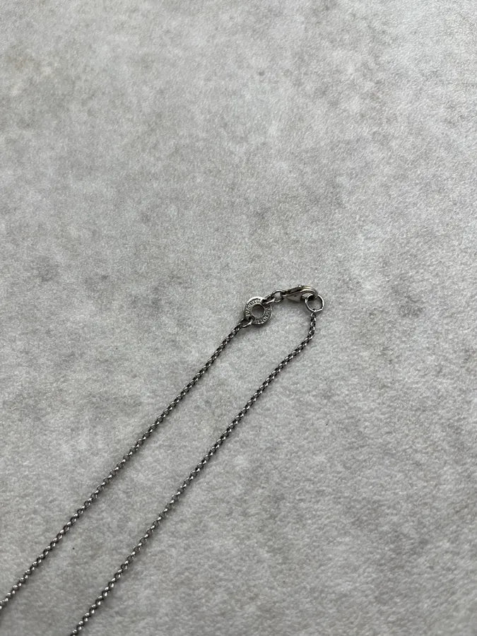 Paciotti Silver Cross & Dagger Black Beaded Necklace oPoauEi 2