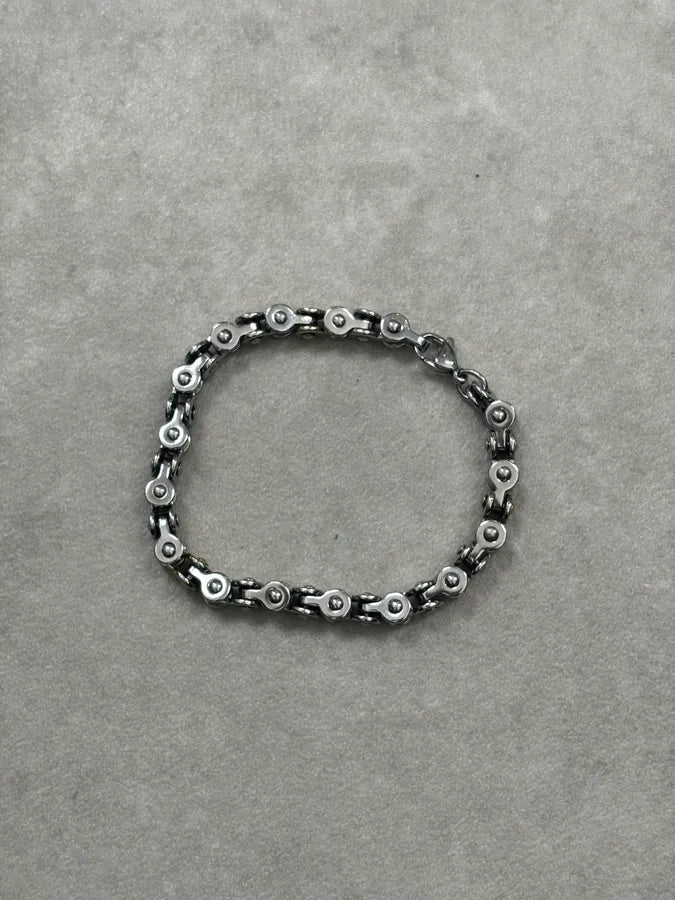 Cesare Paciotti Silver Gold Link Avant-Garde Metal Bracelet oMvAyqa 7
