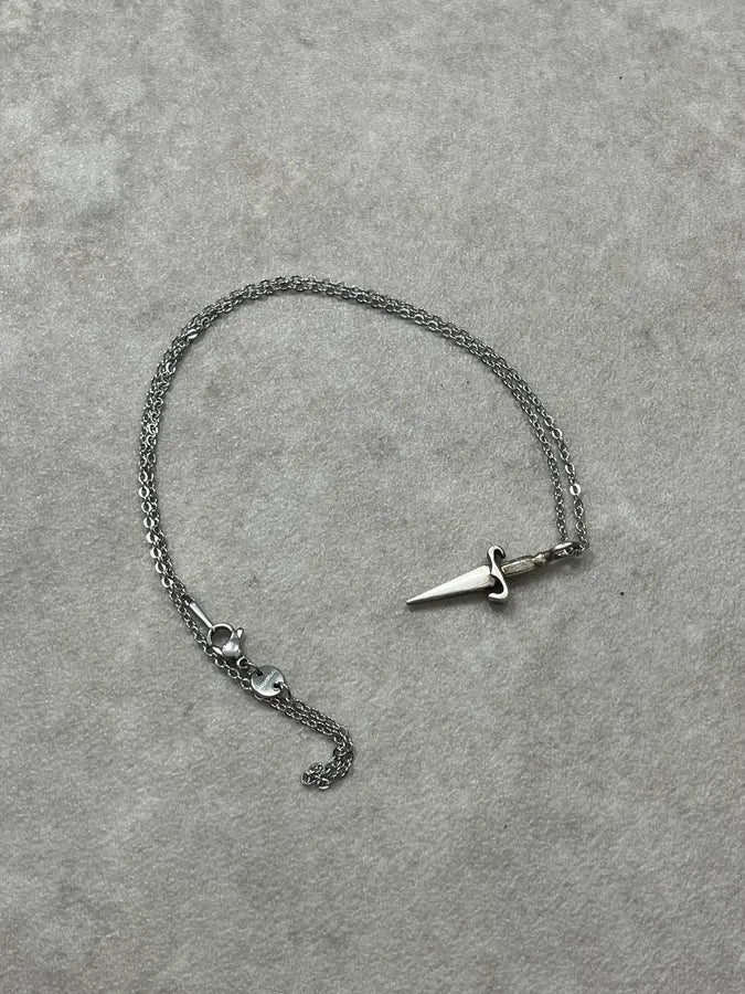 Cesare Paciotti Silver Metal Sword Pendant Necklace hnRXudI 2