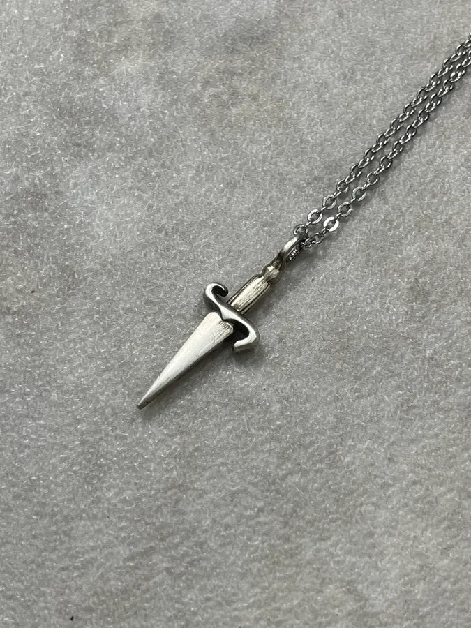 Cesare Paciotti Silver Metal Sword Pendant Necklace hnRXudI 3