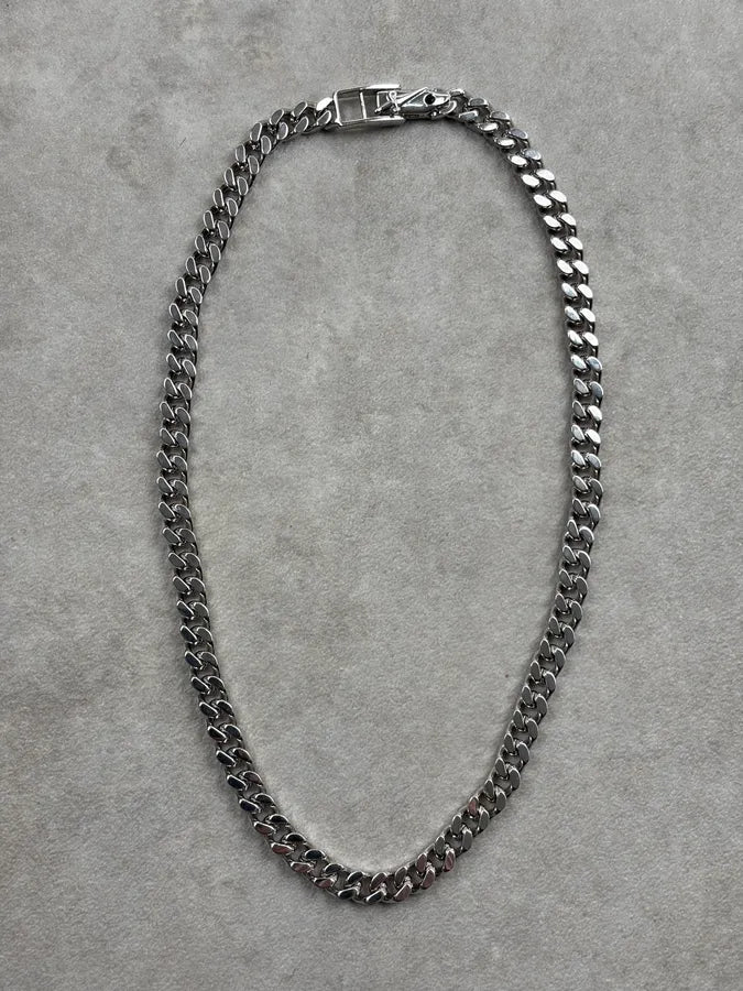Cesare Paciotti Silver Stainless Steel Curb Chain Necklace  NjUuHwj 0