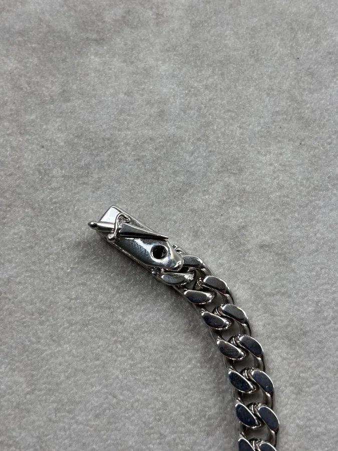 Cesare Paciotti Silver Stainless Steel Curb Chain Necklace  NjUuHwj 7