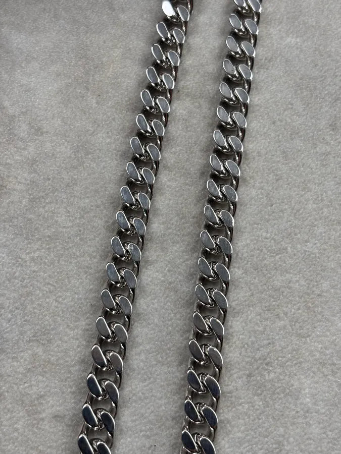 Cesare Paciotti Silver Stainless Steel Curb Chain Necklace  NjUuHwj 4