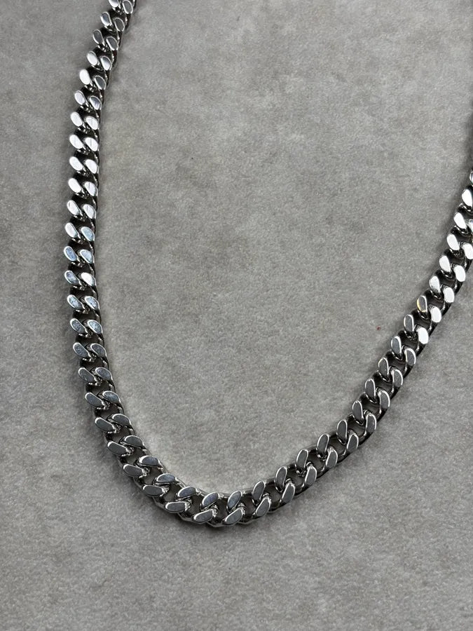 Cesare Paciotti Silver Stainless Steel Curb Chain Necklace  NjUuHwj 3