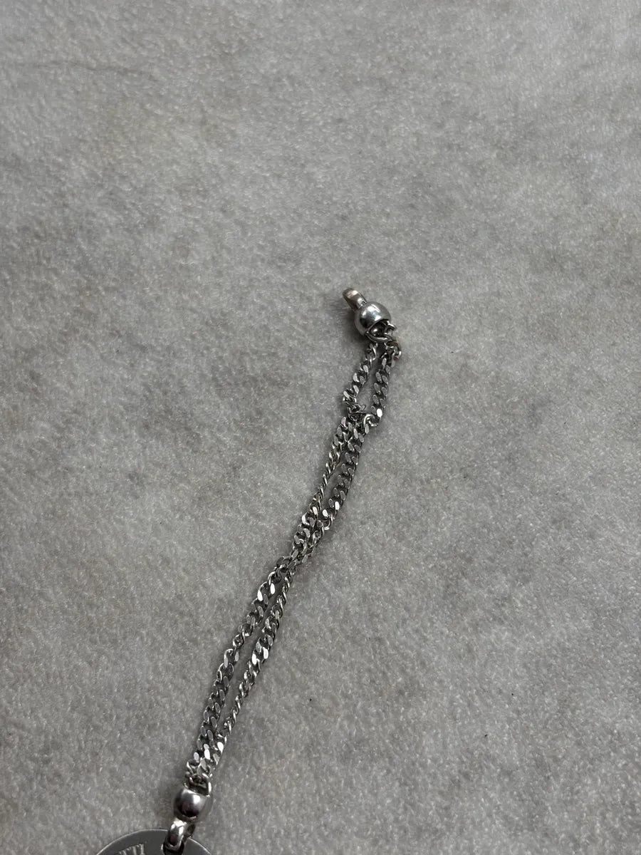 Paciotti Silver-Tone Sword Medallion Logo Engraved Bracelet CRzeiHwZ 6