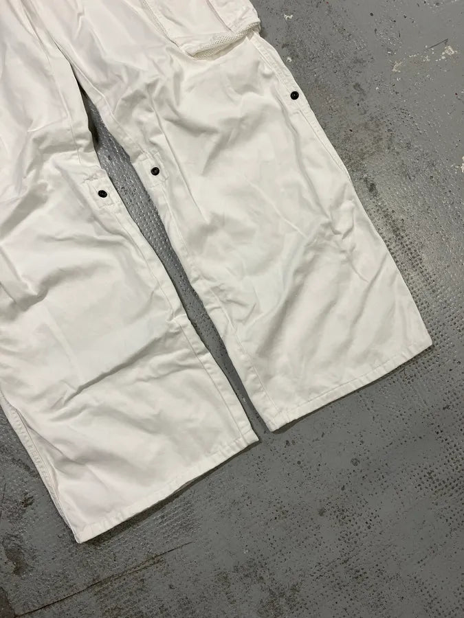 SS2003 Dolce & Gabbana White Multi Pockets Cargo Pants QWqAbha 8