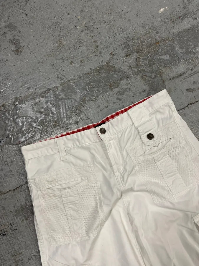 SS2003 Dolce & Gabbana White Multi Pockets Cargo Pants QWqAbha 4