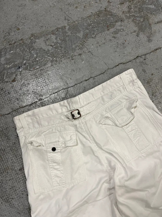 SS2003 Dolce & Gabbana White Multi Pockets Cargo Pants QWqAbha 7