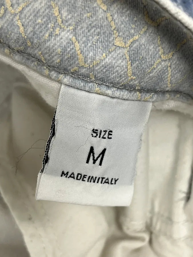 2000s Roberto Cavalli White & Blue Aqua Gradient Pants egMvFsW 12