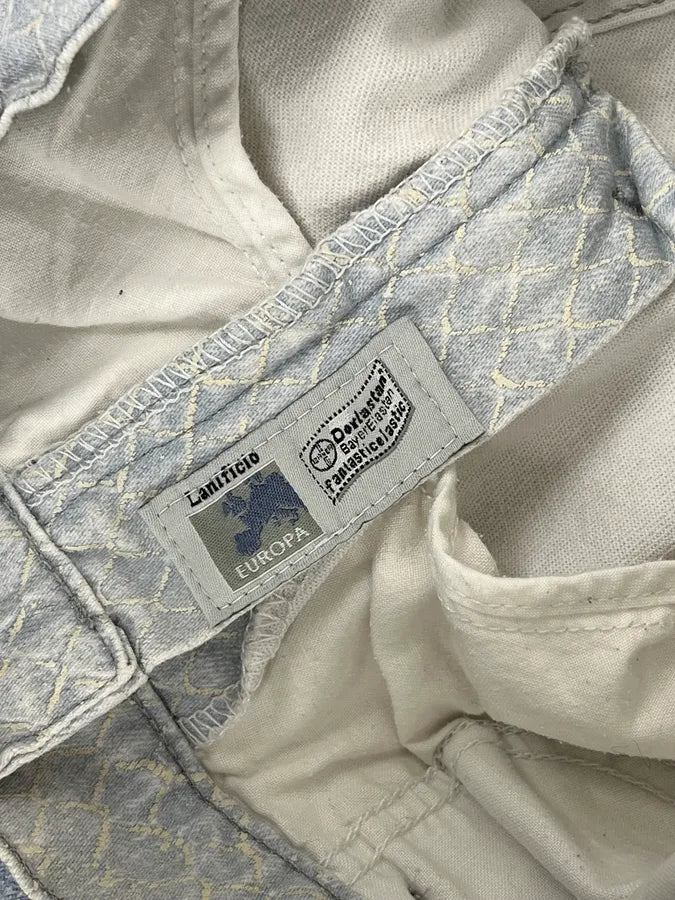 2000s Roberto Cavalli White & Blue Aqua Gradient Pants egMvFsW 11