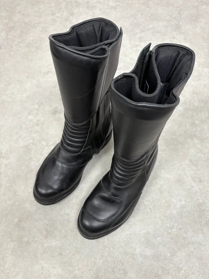 Paraboot Black Ankle Padded Biker Leather Boots TyspgDN 2